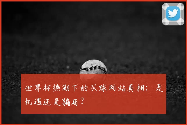 世界杯热潮下的买球网站真相：是机遇还是骗局？